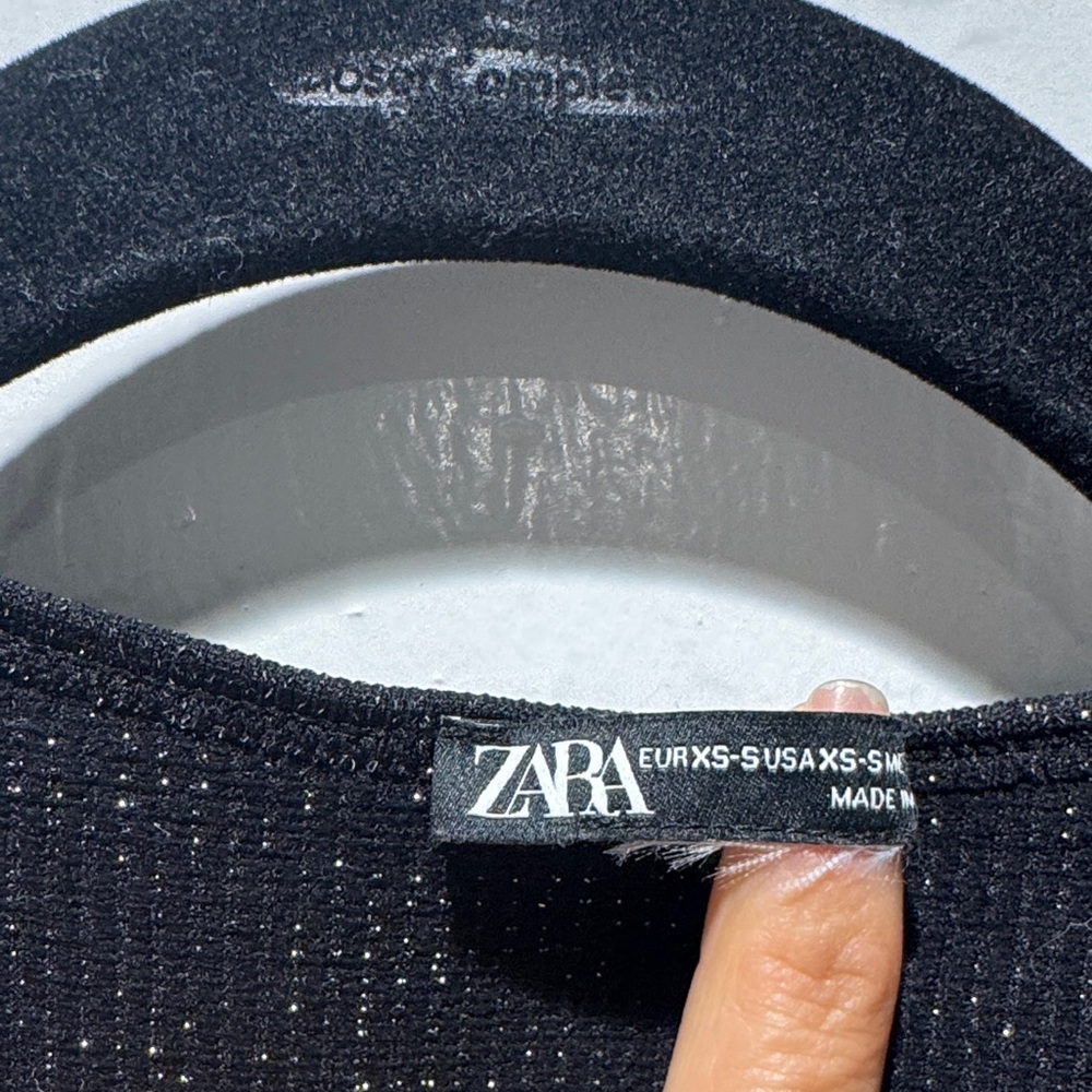 Zara Black Sparkle Top - Picture 3 of 3